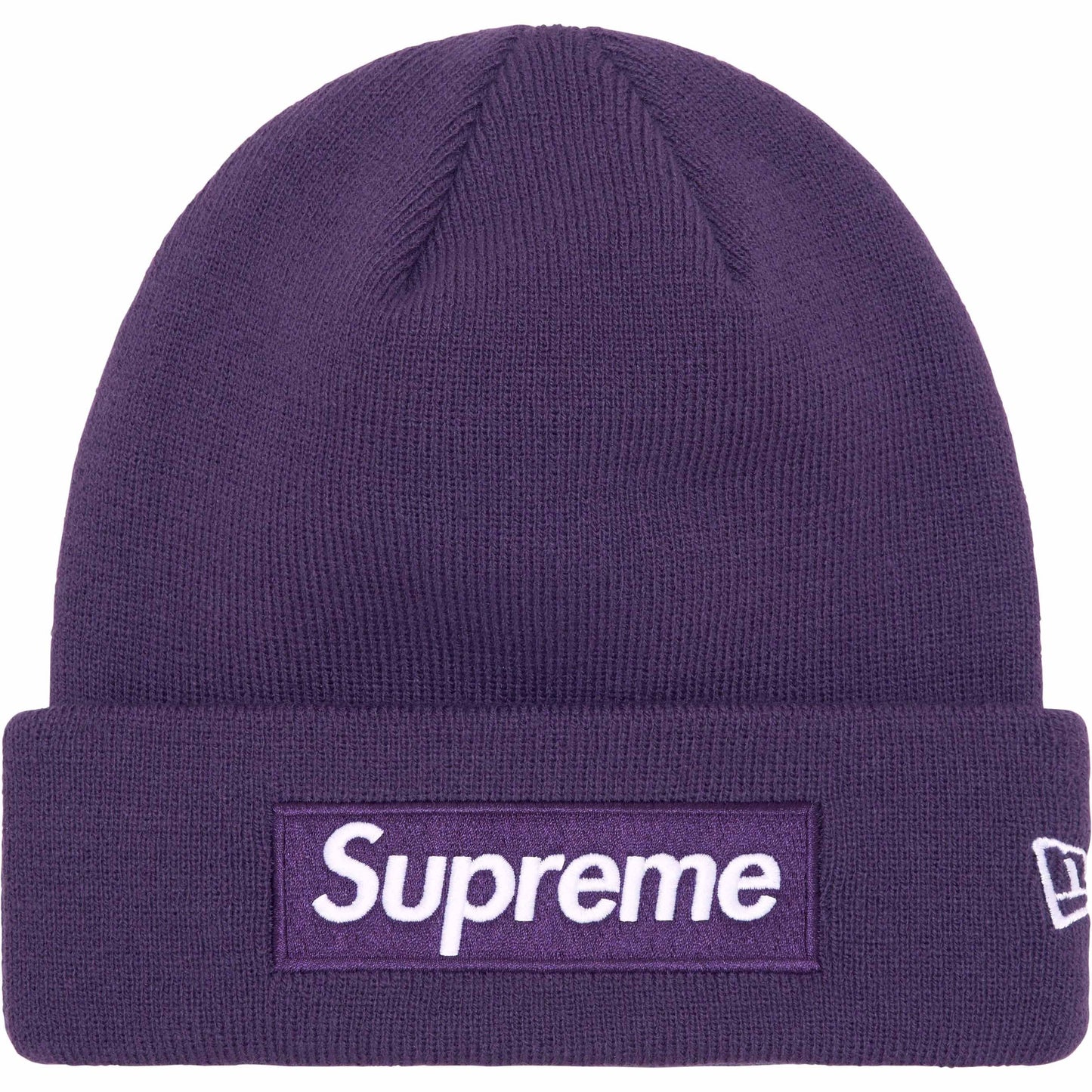 Supreme New Era Box Logo Beanie (Dark Purple)