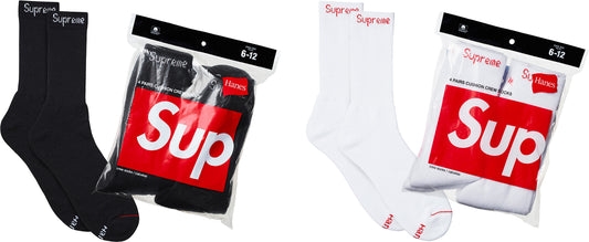 Supreme/Hanes Crew Socks (4 Pack)